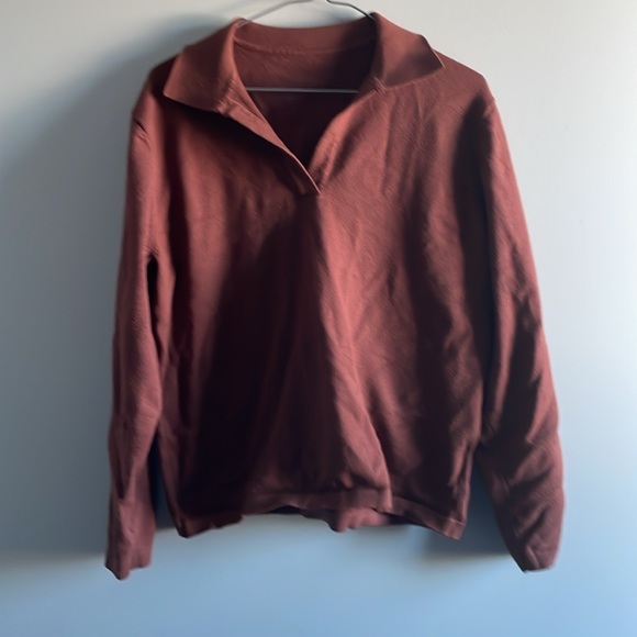 Brown Collared Knit Sweater - Picture 3 of 4